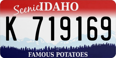 ID license plate K719169