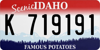 ID license plate K719191
