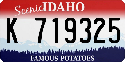 ID license plate K719325