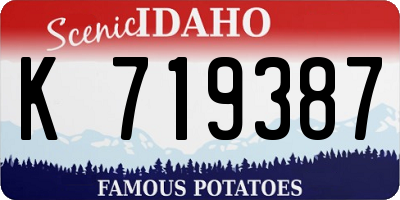 ID license plate K719387