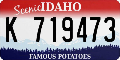 ID license plate K719473