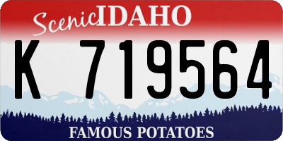 ID license plate K719564