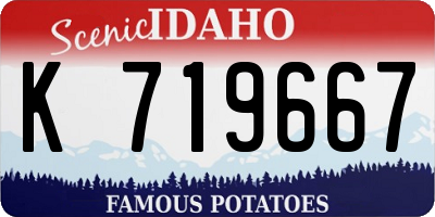 ID license plate K719667