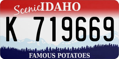 ID license plate K719669