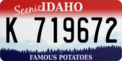 ID license plate K719672