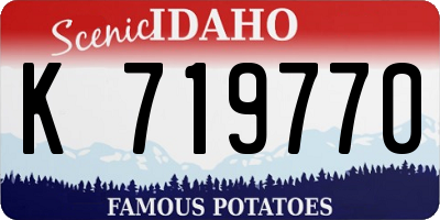 ID license plate K719770