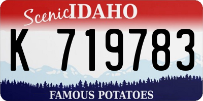 ID license plate K719783
