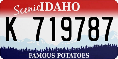 ID license plate K719787