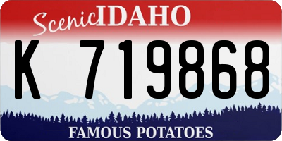 ID license plate K719868