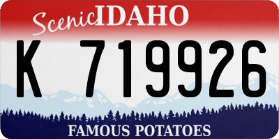 ID license plate K719926