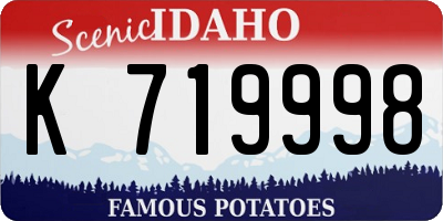 ID license plate K719998