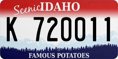 ID license plate K720011