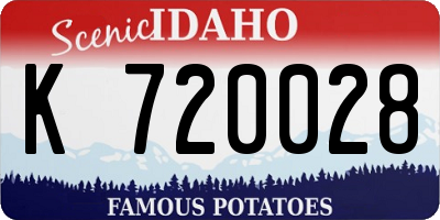 ID license plate K720028