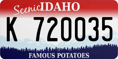 ID license plate K720035
