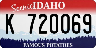 ID license plate K720069