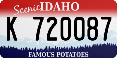 ID license plate K720087