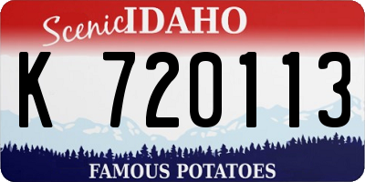 ID license plate K720113