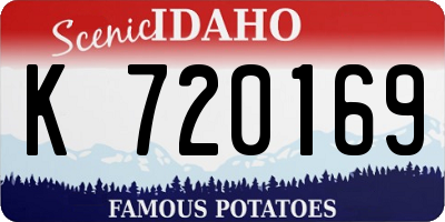 ID license plate K720169