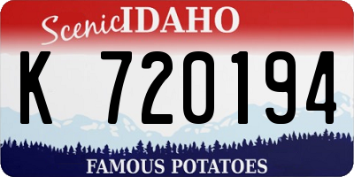 ID license plate K720194