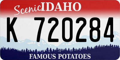 ID license plate K720284