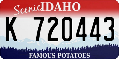 ID license plate K720443