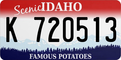 ID license plate K720513