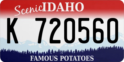 ID license plate K720560