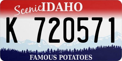 ID license plate K720571