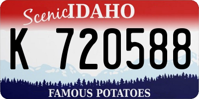 ID license plate K720588