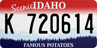 ID license plate K720614