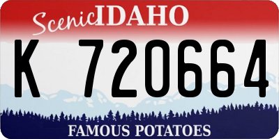 ID license plate K720664