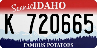 ID license plate K720665