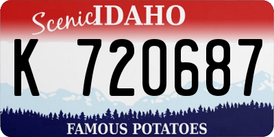ID license plate K720687