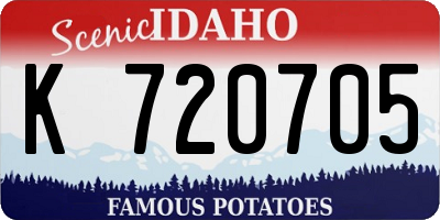 ID license plate K720705