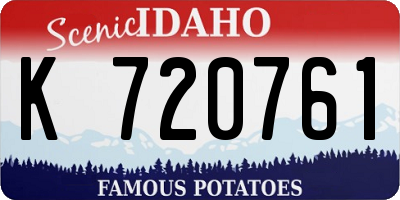 ID license plate K720761