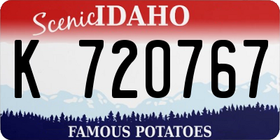 ID license plate K720767