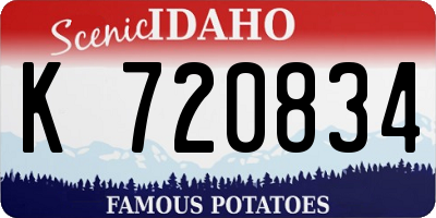 ID license plate K720834
