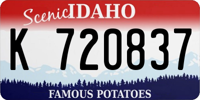 ID license plate K720837