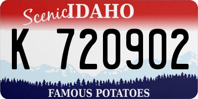 ID license plate K720902