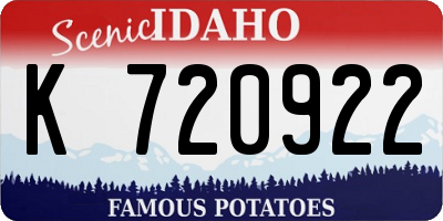 ID license plate K720922