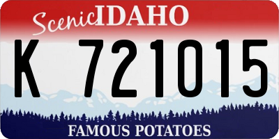 ID license plate K721015