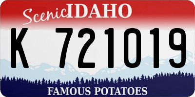 ID license plate K721019