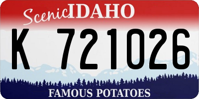 ID license plate K721026