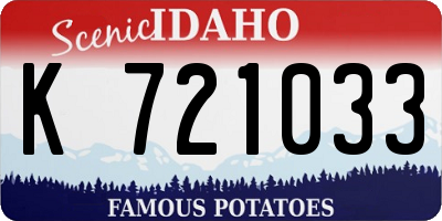 ID license plate K721033