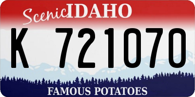 ID license plate K721070