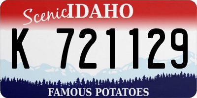 ID license plate K721129