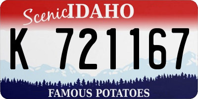 ID license plate K721167
