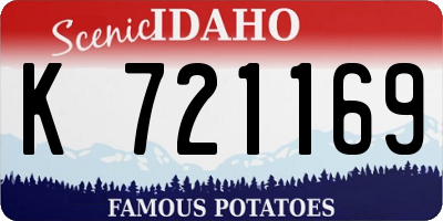ID license plate K721169