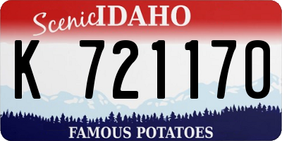 ID license plate K721170