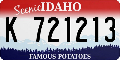 ID license plate K721213